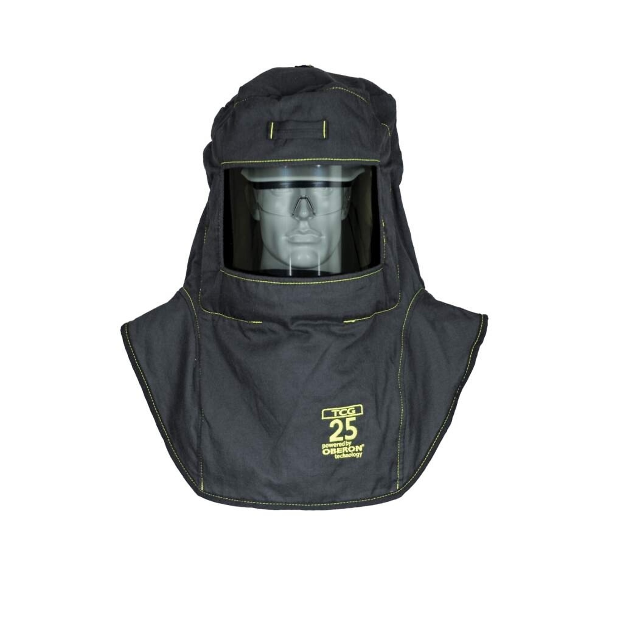 OBERON™ - Hood with Hard Cap - Arc Flash - 25 Cal TCG™ - Color: Black - Window: True Color Grey (TCG™) - Model # TCG25-C